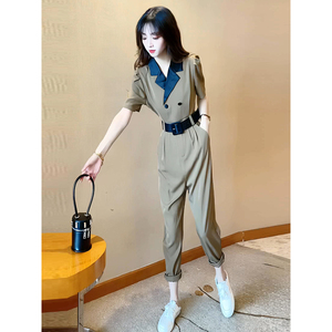 西装连体裤套装女2022年新款夏季连身衣高级感时尚气质小脚连衣裤