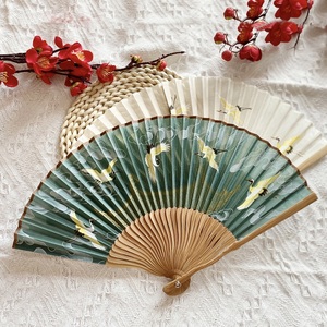 儿童汉服古装折扇纯手工制作超仙小扇子舞台表演古风扇子