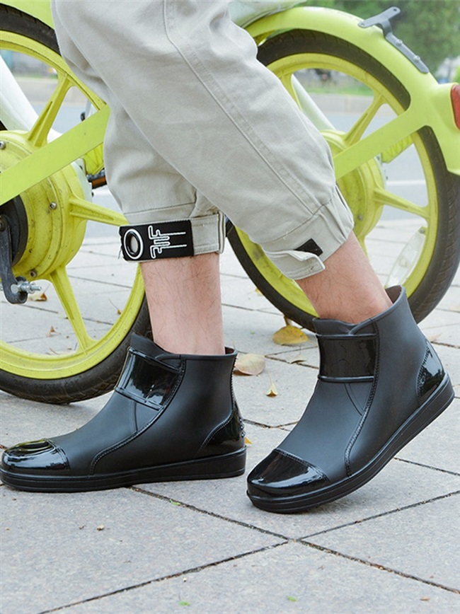 皮鞋式雨鞋男潮低帮时尚水鞋男防水雨靴防滑短筒厨房胶鞋中筒套鞋