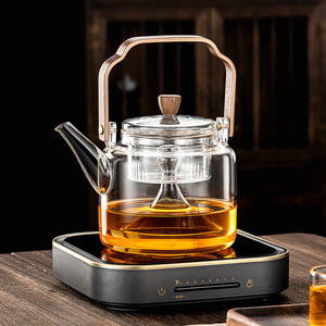 蒸煮茶壶玻璃纯手工泡茶壶电陶炉煮茶器茶具套装家用大容量烧水壶