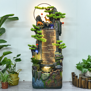 招财大型假山流水摆件循环水鱼缸室内客厅办公室落地景观开业礼品