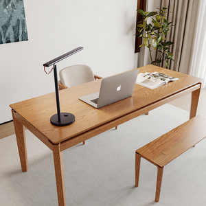 北欧定制樱桃木实木现代简约书桌办公桌餐桌老板桌长方形会议桌