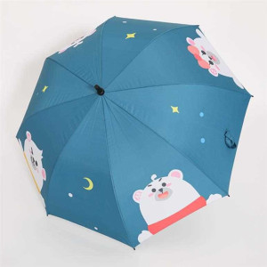 熊小美雨伞纤维长柄伞一键开启自动开关伞双色可选 大伞