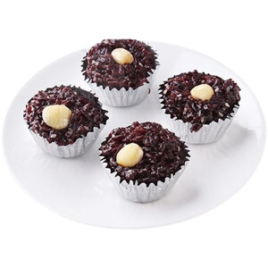 阿诺黑糯米糕锡纸莲子紫米速冻黑米营养点心早餐甜点台湾美食360g