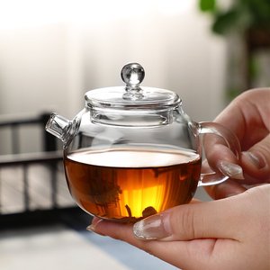 耐高温玻璃玲珑壶茶壶单壶小号泡茶壶茶水分离养生壶过滤煮花茶壶