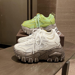 尽情享受漫步~ad hepburn 真皮老爹鞋女透气增高滴胶2021秋季新款