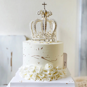 520网红羽毛加高创意皇冠生日蛋糕同城配送北京女神闺蜜情人节