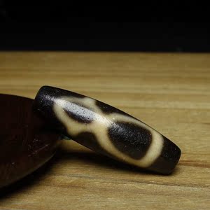 高油润财神天珠藏传至纯工艺真玛瑙材质品相如图纹理清晰一珠一图