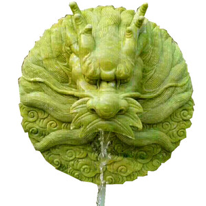 石雕喷水龙头别墅流出水系喷泉动物雕刻养鱼池幕墙装饰喷泉摆件