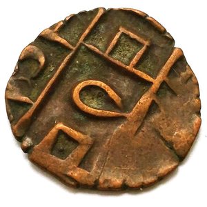 芳鸿居1910-1927年不丹1/2卢比红铜打制硬币19.8mm百年老币收藏