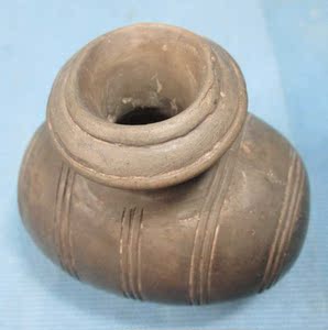 顶堂罕见汉代微型茧型陶罐之最鸭蛋罐全品包真精巧无比高档收藏