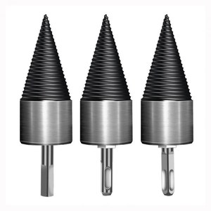 快速木钻头圆木双用木机自压破柴机劈柴锥形p冲击动液全电锥小