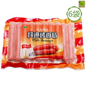 科迪台式烤香肠热狗肠原味黑胡椒脆骨西式烧烤肠组合套装380g*6袋