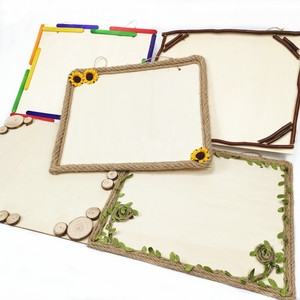 幼儿园环创区域区角标语挂牌作品展示框森系木板相框空中吊饰包邮