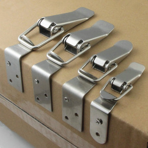 304不锈钢弹簧搭扣 木箱重型90度锁扣 工业设备箱扣 弯钩直角卡扣