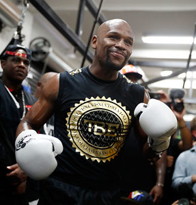 梅威瑟 拳击背心 短袖 烫金 搏击 格斗训练 纯棉运动