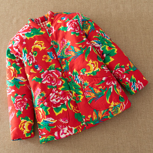 抖音同款网红东北大花棉袄复古手工东北花棉袄女冬中国风炸街外套