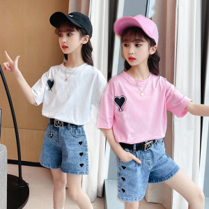 a女童女b装衣服夏闺蜜套气秋天霸孩儿童二三人10岁酷酷姐妹装两件