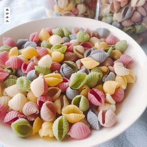 果蔬海螺面宝宝营养辅食蔬菜面条手工儿童营养五彩面早餐面片无盐