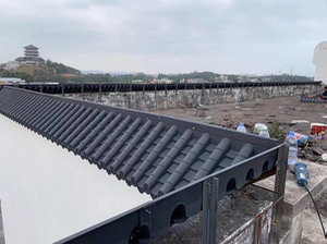 外墙围裙女儿墙一体仿古瓦树脂瓦片屋檐装饰瓦古建门头屋顶吉林市