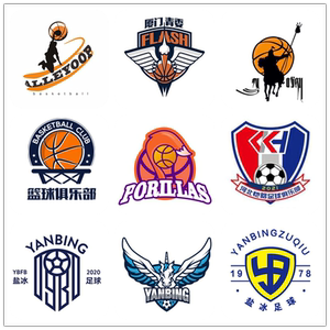 足球队篮球队徽章班旗班徽设计logo设计标志招牌门头图标设计