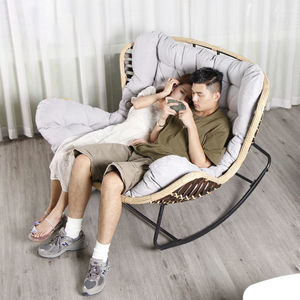 情侣摇摆椅北欧阳台摇椅家用懒人客厅单人双人休闲躺椅沙发轻奢睡