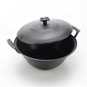 老式耳双加厚g加深锅生铁铸铁锅炖锅平底煲汤锅火型锅大容量特大