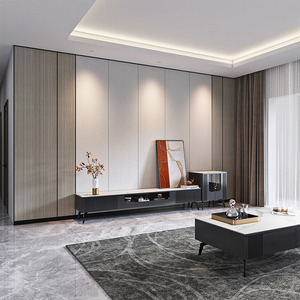 盛舍木饰面板护墙板装饰自装墙板竹纤维集成墙板无缝板客厅背景墙