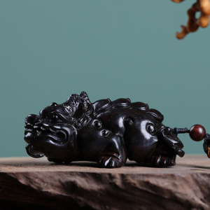 黑檀手工木雕貔貅手把件木质手玩摆件工艺品随身把玩件礼品文玩