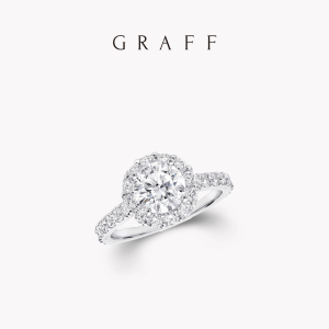 graff/格拉夫icon镶嵌白金圆形钻石订婚戒指
