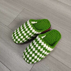 手工冰条毛线鞋成品