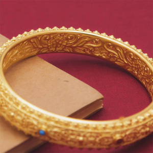 古法金手镯妈妈款黄金镯子镂空999足金花丝镶嵌故宫款掐丝首饰m