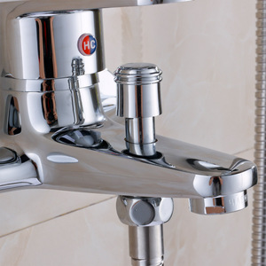 龙头浴室冷热铜质三联浴缸淋浴龙头花洒水龙头混合阀暗装