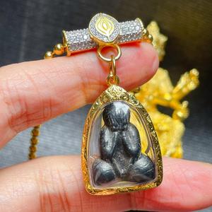 龙婆登 双面必打 掩面 248×年 金壳带卡 泰国