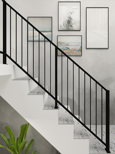 铁艺楼梯扶手简约现代阁楼护栏室内整体楼梯复式围栏定制阳台走廊
