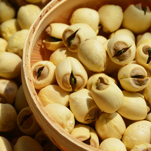 江西广昌农家自产特级手工野生有芯白莲子新货带芯莲子干货500g