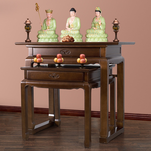 实木佛像供桌子香火台祖先供台现代风格佛龛新中式供佛桌香案佛台