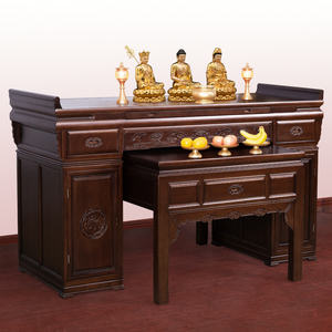 实木供桌香案神台佛台家用现代贡台桌原木菩萨供奉台佛桌香火中堂