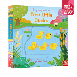 英文原版 Five Little Ducks 五只小鸭子 玩具机关操作书 Sing Along with Me 欧美经典儿歌 欢唱童谣 0-6岁启蒙亲子读物 送音频