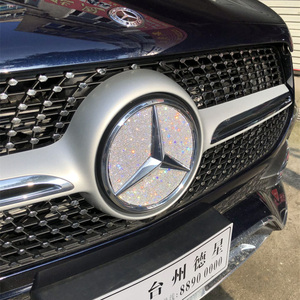 专用新奔驰c200lglaglcgleslkclsabec级前车标内钻石改装饰车贴钻