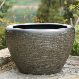 景德镇手工陶瓷庭院鱼缸大缸水缸荷花缸睡莲缸种树盆仿石缸金鱼缸