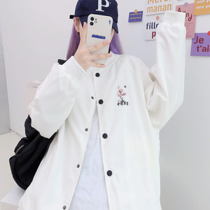 中国李宁贵宾富士山下樱花喜鹊刺绣男女情侣款潮牌外套宽松棒球服