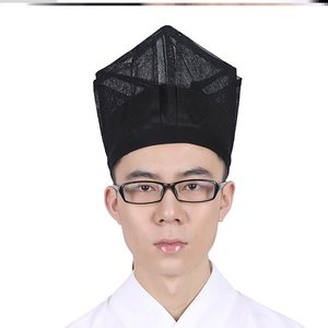 四方平定巾 原创汉服 男东坡巾帽子头饰网纱手工制作汉服配饰