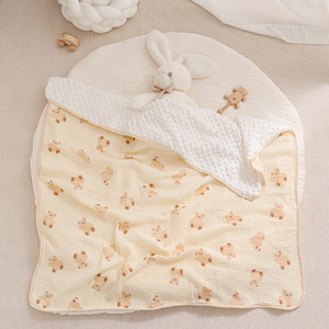 a类豆豆毯婴儿盖毯小毛毯子宝宝新生儿豆豆被夏季薄外出防风盖巾