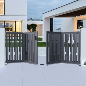 losdun悬浮折叠门别墅门庭院门电动铝合金对开门户外乡村铝艺大门