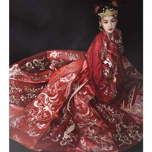 清欢纪汉服原创烛九阴重工刺绣男女cp晋制齐腰襦裙6米摆 现货新濮