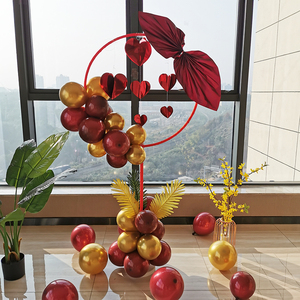 场景25*40cm路引宝石寿开业店庆布置客m厅婚礼宴会圆形氦气球结婚