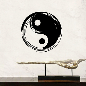 太极两仪八卦图贴纸新中式贴画书法沙发背景墙贴防水贴花墙面壁纸