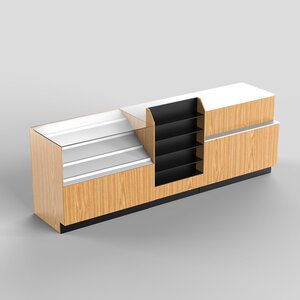 新超市便利店台烟柜收银台中摆烟草烟酒柜展示柜子国一体多功能.