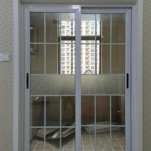 厨房推拉门带锁双层玻璃